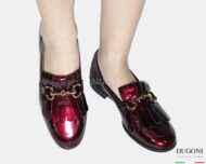 Mocassino in vernice galassia bordeaux   </br> D1843 Mocassini
