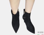 Tronchetto in camoscio nero</br> <span>-lavorazione a sacchetto-</span></br> D1829 Scarpe donna