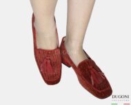 Mocassino  in ciniglia ruggine </br> D1840 Mocassini