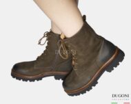 Anfibio in  pelle nabuk marrone </br> D1817 Anfibi