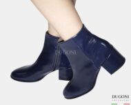 Stivaletto in pelle verlux blu </br> D1827 Scarpe donna