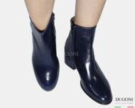 Stivaletto in pelle verlux blu </br> D1827 Scarpe donna