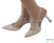 Mary Jane in pelle verlux avorio <br/> D1863 COLLEZIONE SPOSA