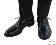 Francesina  in pelle nera </br> <span>-lavorazione blake- </span> </br>BRECOS </br> U262 Calzature uomo