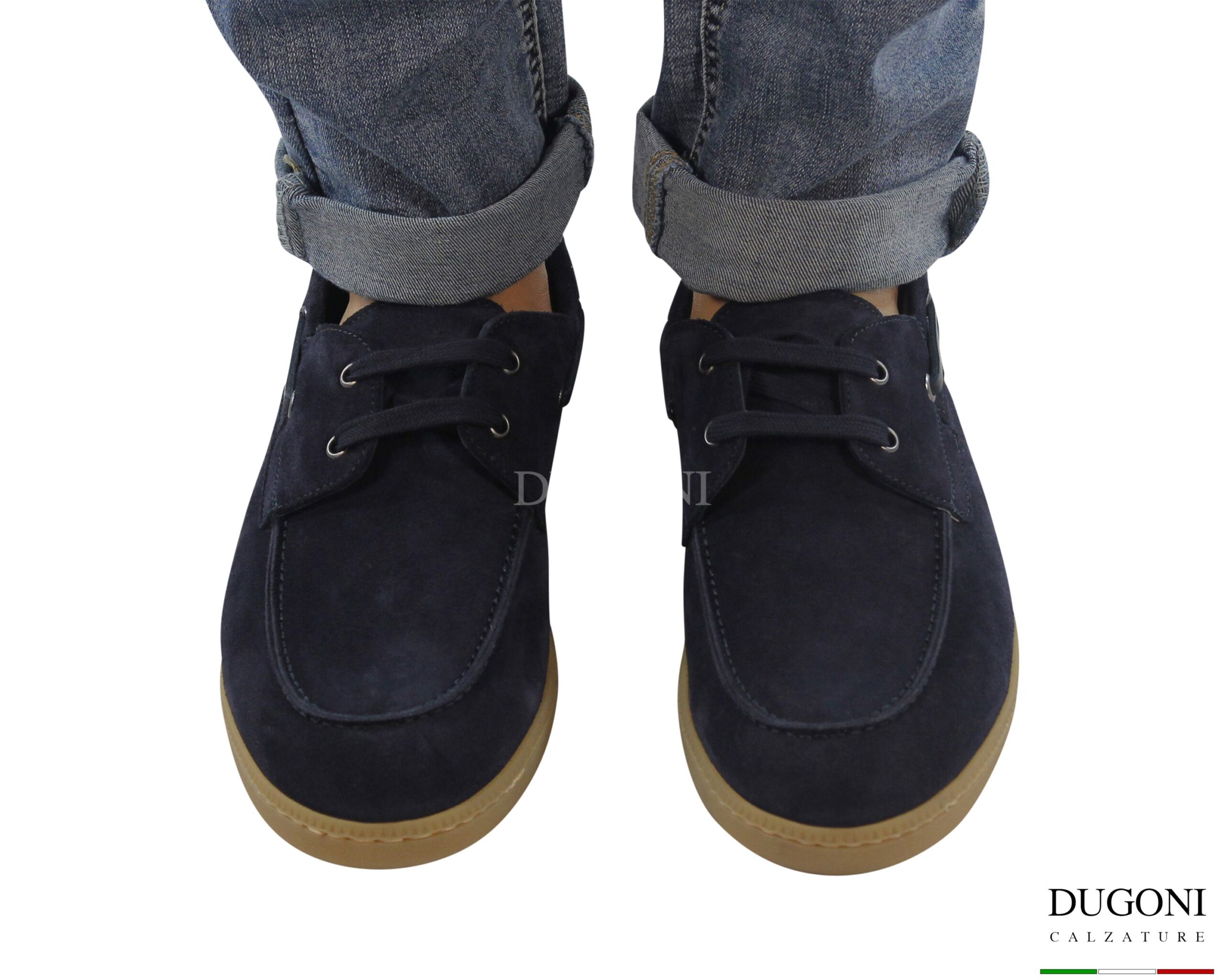 Scarpa  barca in vitello rovesciato blu </br> <span>-plantare estraibile – </span></br> BRECOS </br> U442 Calzature uomo