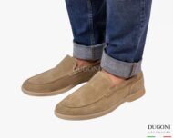 Mocassino ultraleggero scamosciato sabbia_DUGONI </br> U455 Calzature uomo