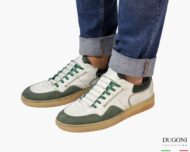 Sneakers slip on bianca&verde _PAWELK’S </br> U445 Calzature uomo