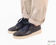 Sneakers in pelle blu_ DUGONI </br>U451 Calzature uomo
