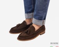 Mocassino in vitello rovesciato marrone   _ LIVERPOOL </br> U444 Calzature uomo